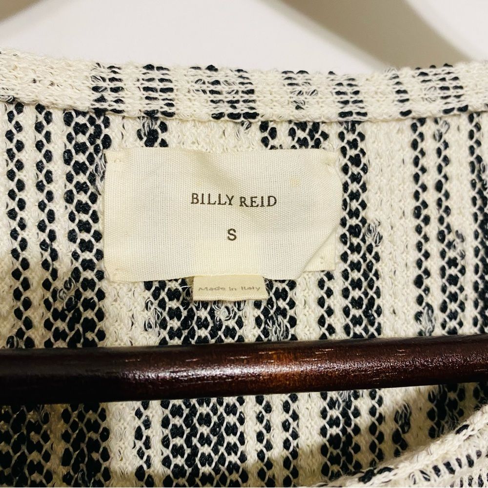 Billy Reid Cream And Gray Textured Knit Cap-Sleeve Top — image 5 of 5